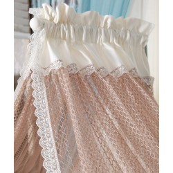 Gül Bebe Baklava Desenli Lüks Cibinlik